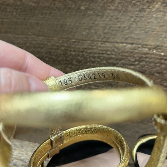 Alexander McQueen - Sandal pelle s. Cuoio gold - Picture 6 of 8